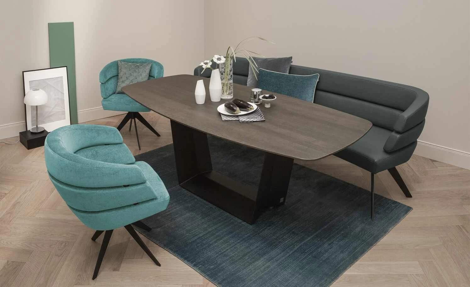 JOOP! Polster-Drehsessel Curves | Petrol 4-Fußstuhl 3 JOOP! Polster-Drehsessel Curves | Petrol 4-Fußstuhl