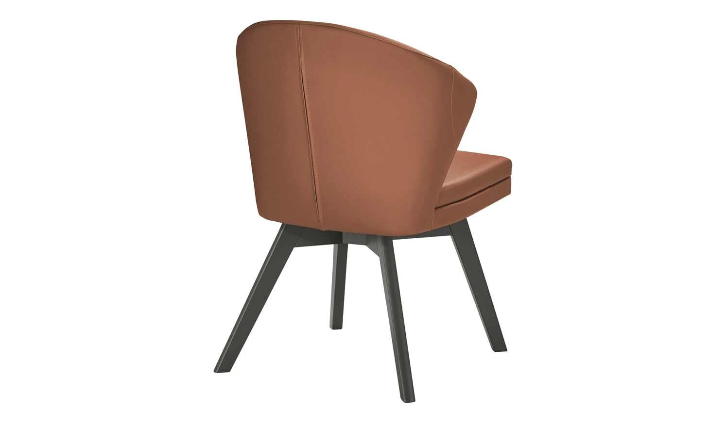 Berger & Rath Leder-Polsterstuhl Arcu | Cognac (Orange - Braun) Anthrazit 4 Berger & Rath Leder-Polsterstuhl Arcu | Cognac (Orange - Braun) Anthrazit – Bild 2