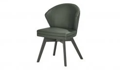 Berger & Rath Leder-Polsterstuhl Arcu | Verde (Grün) Anthrazit