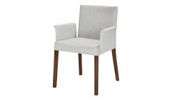 Berger & Rath Polsterstuhl mit Armlehne Certo | Silver (Hellgrau)