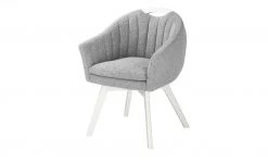 Berger & Rath Polsterstuhl mit Armlehne Lanx | Grau Cremeweiß