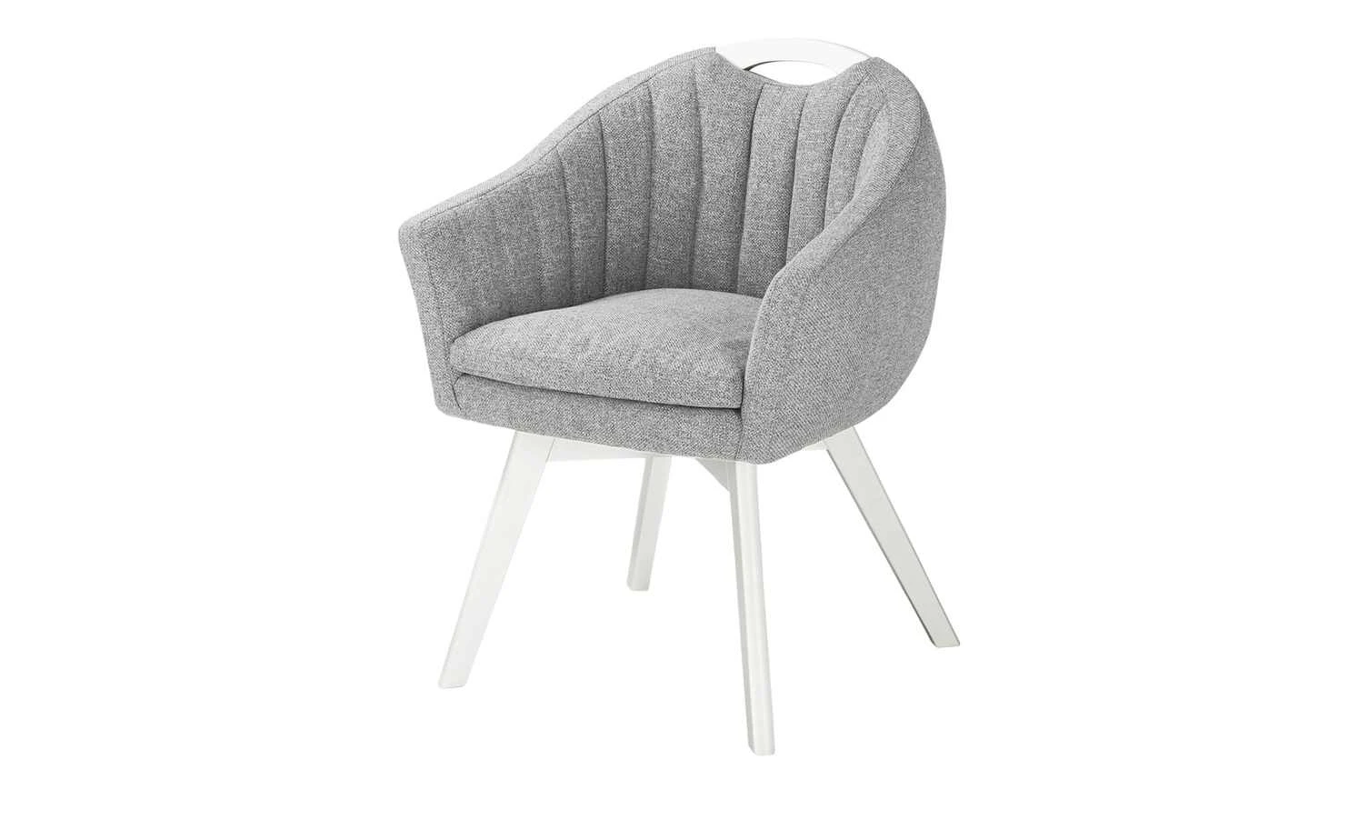 Berger & Rath Polsterstuhl mit Armlehne Lanx | Grau Cremeweiß 3 Berger & Rath Polsterstuhl mit Armlehne Lanx | Grau Cremeweiß