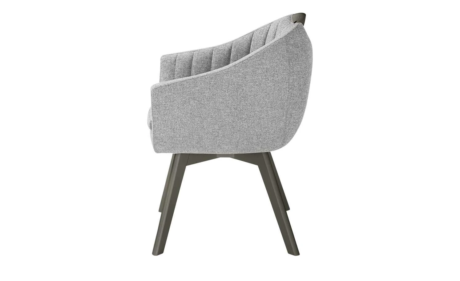 Berger & Rath Polsterstuhl mit Armlehne Lanx | Grau Londra (Hellgrau) 6 Berger & Rath Polsterstuhl mit Armlehne Lanx | Grau Londra (Hellgrau) – Bild 4