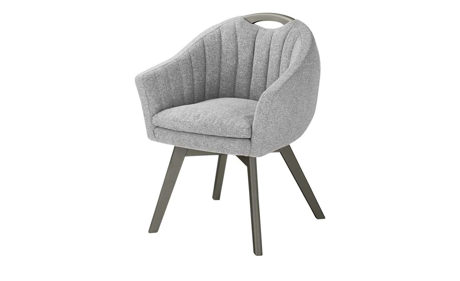 Berger & Rath Polsterstuhl mit Armlehne Lanx | Grau Londra (Hellgrau) 3 Berger & Rath Polsterstuhl mit Armlehne Lanx | Grau Londra (Hellgrau)