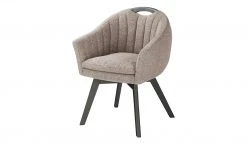 Berger & Rath Polsterstuhl mit Armlehne Lanx | Hellbraun Anthrazit