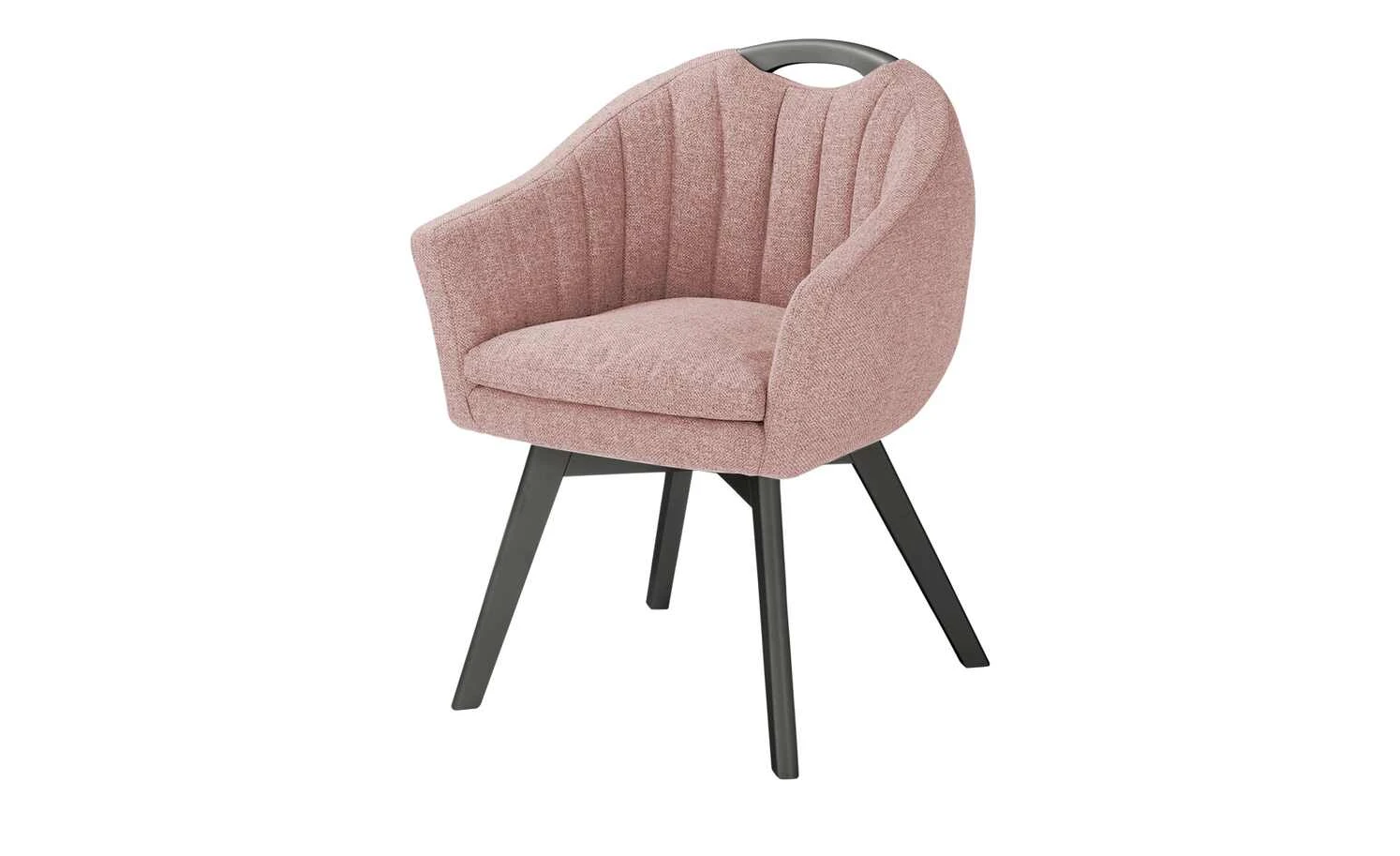 Berger & Rath Polsterstuhl mit Armlehne Lanx | Salmon (Rot) Anthrazit 3 Berger & Rath Polsterstuhl mit Armlehne Lanx | Salmon (Rot) Anthrazit