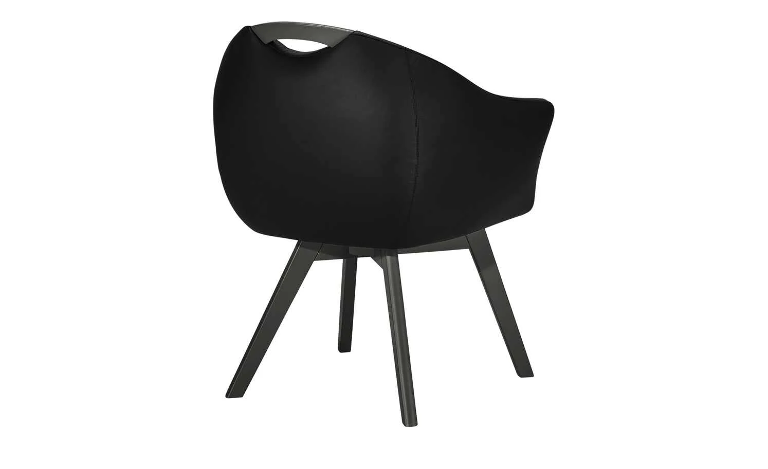 Berger & Rath Polsterstuhl mit Armlehne Lanx | Schwarz Anthrazit 4 Berger & Rath Polsterstuhl mit Armlehne Lanx | Schwarz Anthrazit – Bild 2