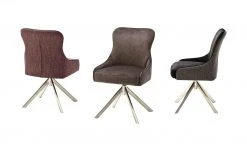 Polsterstuhl Effi | Anthrazit Nein Schräg Edelstahl