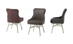 Polsterstuhl Effi | Cappuccino Nein Gerade Edelstahl