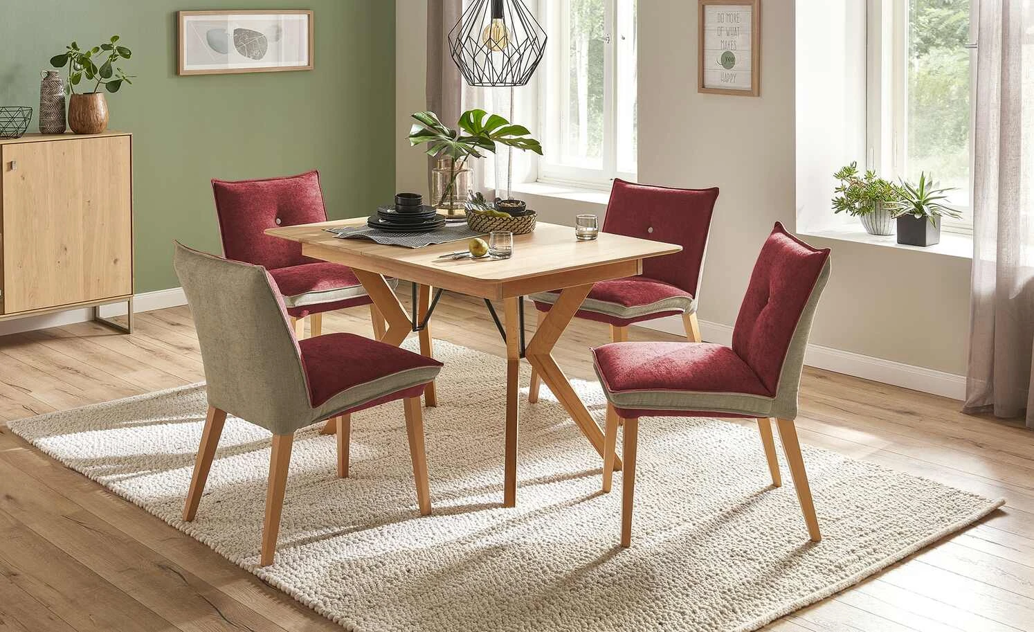 Woodford Polsterstuhl Sunna | Kombi Rosso (Rot / Beige) 3 Woodford Polsterstuhl Sunna | Kombi Rosso (Rot / Beige)