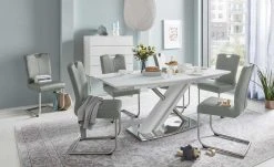 uno Leder-Freischwinger Sammy | Grau