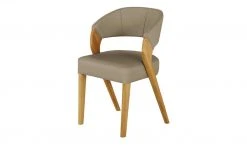 Woodford Leder-Polsterstuhl Marion | Steingrau