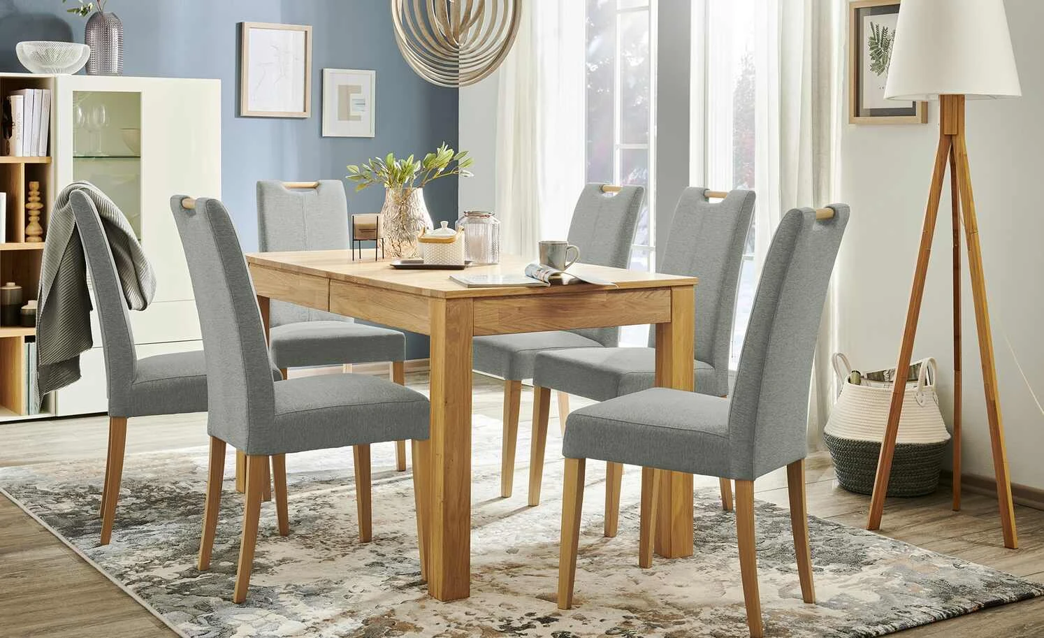 Woodford Polsterstuhl mit Griff Gabi 4 | Shark Skin (Hellgrau) Eiche Bianco 3 Woodford Polsterstuhl mit Griff Gabi 4 | Shark Skin (Hellgrau) Eiche Bianco