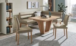 Leder-Polsterstuhl Canto III | Smoke (Hellbraun)