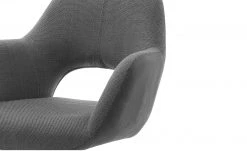 Polsterstuhl drehbar Lemonde | Anthrazit Offener Rücken Schwarz matt -Stuhle Geschaft 14308357 2 202101202235