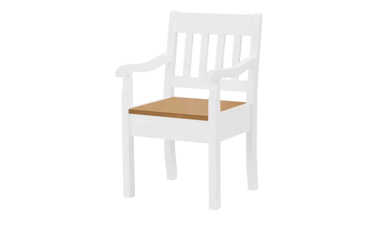 maison bleue Holzstuhl mit Armlehne Bendix | Weiß / laugenfarbig 3 maison bleue Holzstuhl mit Armlehne Bendix | Weiß / laugenfarbig