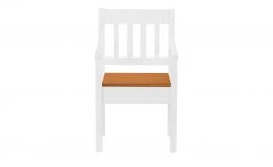 maison bleue Holzstuhl mit Armlehne Bendix | Weiß / bernsteinfarbig -Stuhle Geschaft 14308391 3 202102232235