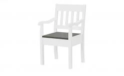 maison bleue Holzstuhl mit Armlehne Bendix | Weiß / Grau