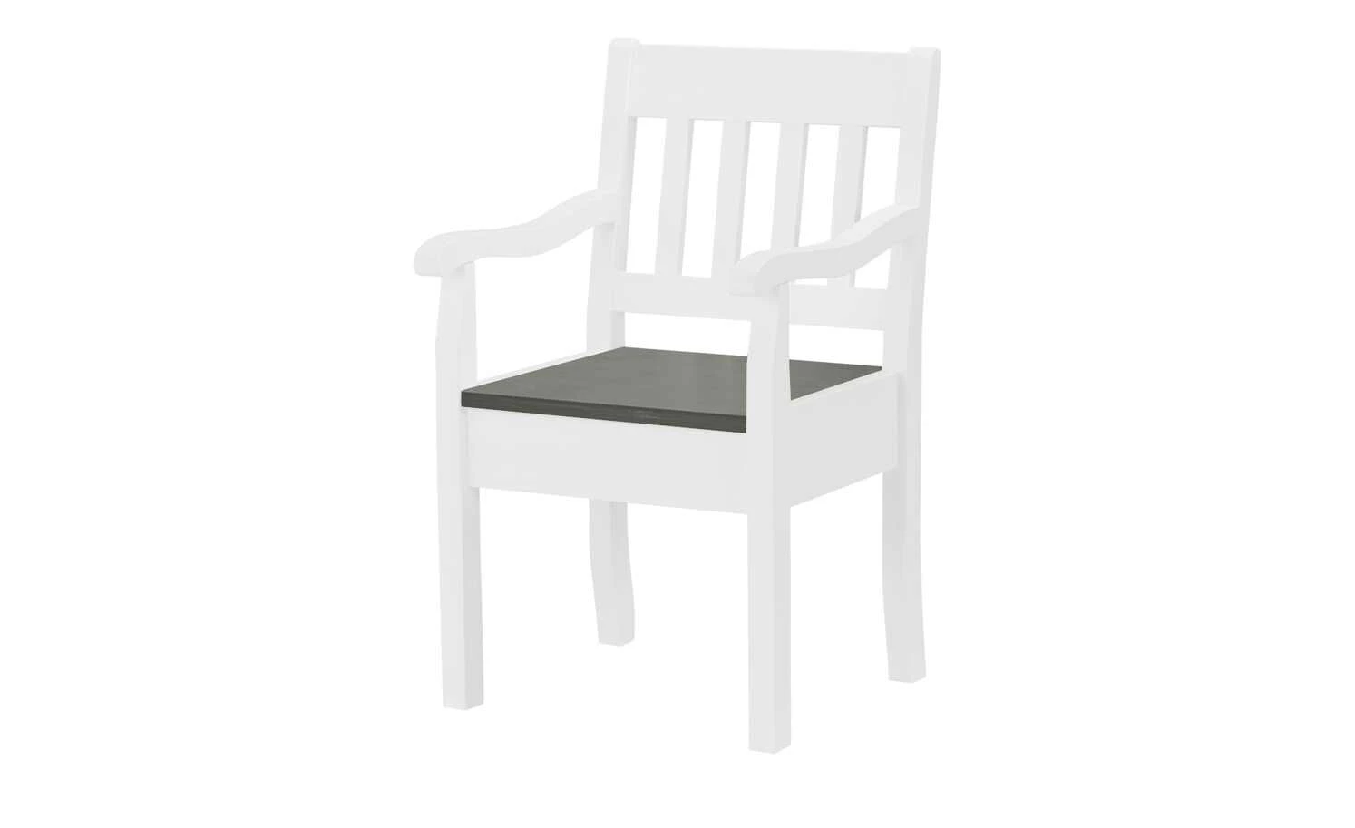 maison bleue Holzstuhl mit Armlehne Bendix | Weiß / Grau 3 maison bleue Holzstuhl mit Armlehne Bendix | Weiß / Grau
