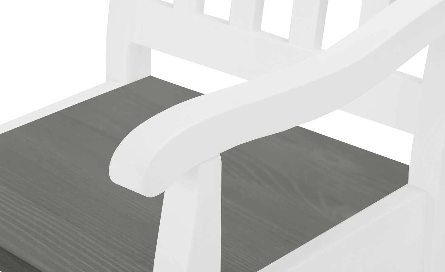 maison bleue Holzstuhl mit Armlehne Bendix | Weiß / Grau 4 maison bleue Holzstuhl mit Armlehne Bendix | Weiß / Grau – Bild 2