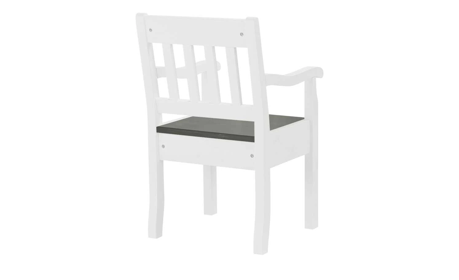 maison bleue Holzstuhl mit Armlehne Bendix | Weiß / Grau 8 maison bleue Holzstuhl mit Armlehne Bendix | Weiß / Grau – Bild 6