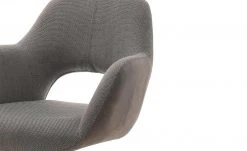 Polsterstuhl drehbar Lemonde | Cappuccino (Braun) Offener Rücken Schwarz matt -Stuhle Geschaft 14308650 3 202101202235