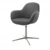 Polsterstuhl drehbar Lemonde | Anthrazit Geschlossener Rücken Edelstahl -Stuhle Geschaft 14308651 3 202101202235