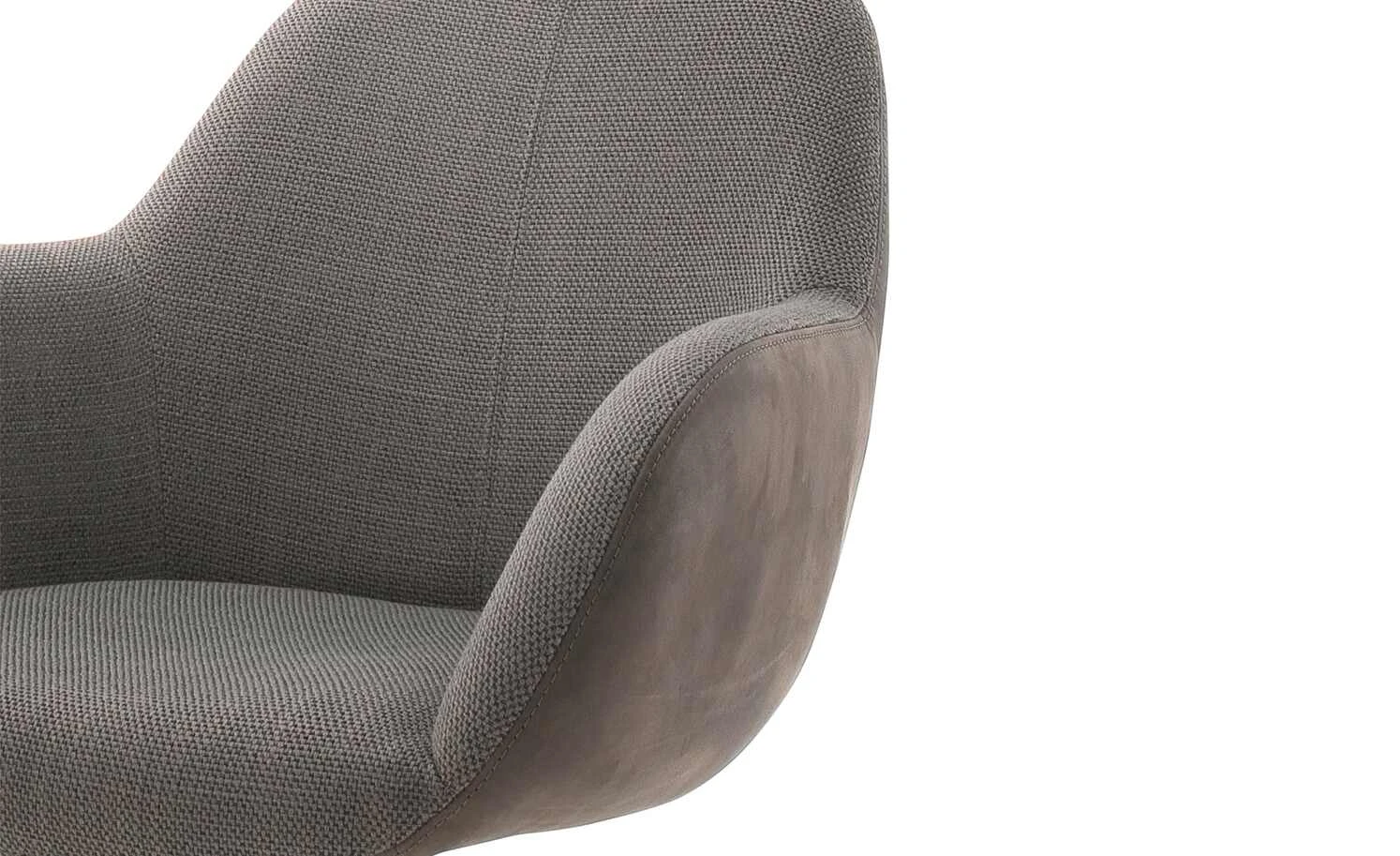 Polsterstuhl drehbar Lemonde | Cappuccino (Braun) Geschlossener Rücken Edelstahl 4 Polsterstuhl drehbar Lemonde | Cappuccino (Braun) Geschlossener Rücken Edelstahl – Bild 2