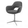 Polsterstuhl drehbar Lemonde | Anthrazit Offener Rücken Edelstahl 2 Polsterstuhl drehbar Lemonde | Anthrazit Offener Rücken Edelstahl -Stuhle Geschaft 14308653 1 202101202235
