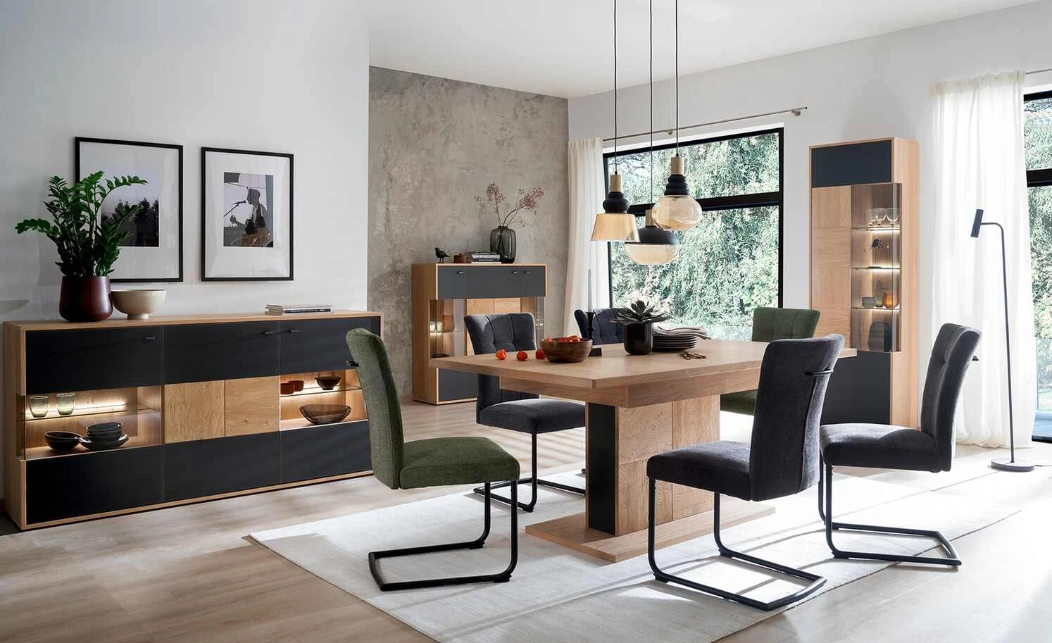 uno Polsterschwingstuhl Vieste | Anthrazit Schwarz matt 5 uno Polsterschwingstuhl Vieste | Anthrazit Schwarz matt – Bild 3