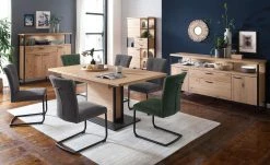 uno Polsterschwingstuhl Vieste | Olive (Grün) Schwarz matt