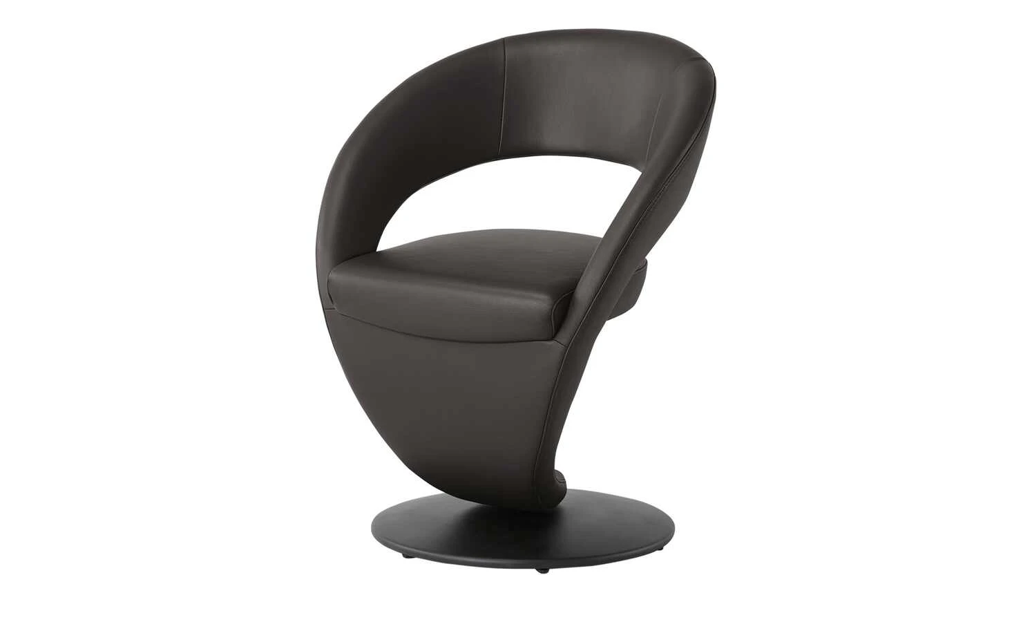 Leder-Drehstuhl Kingsman | Mocca (Dunkelbraun) Rund 3 Leder-Drehstuhl Kingsman | Mocca (Dunkelbraun) Rund