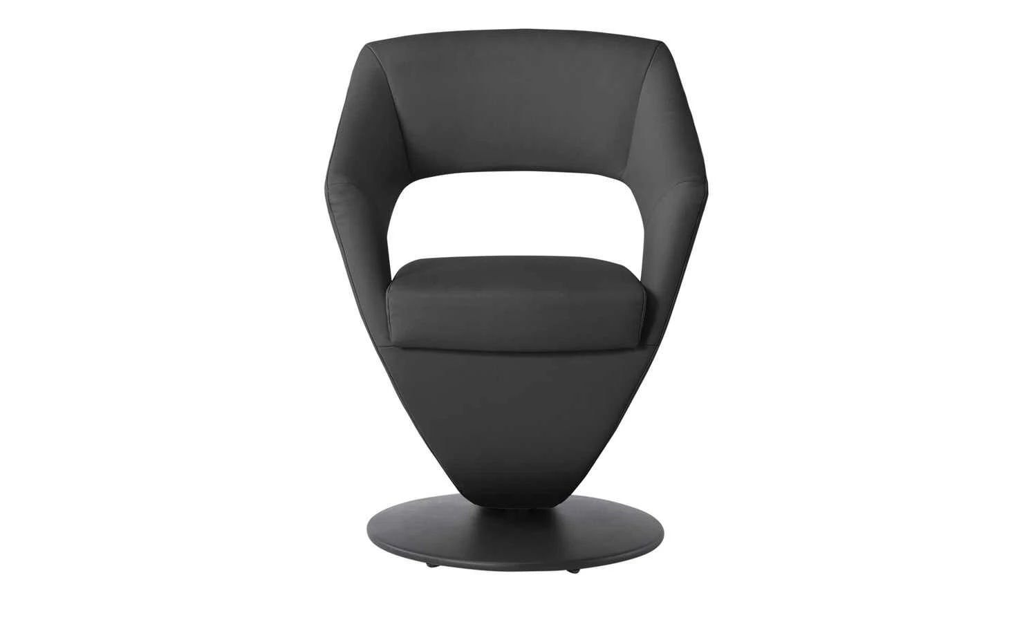 Leder-Drehstuhl Kingsman | Schwarz Eckig 5 Leder-Drehstuhl Kingsman | Schwarz Eckig – Bild 3