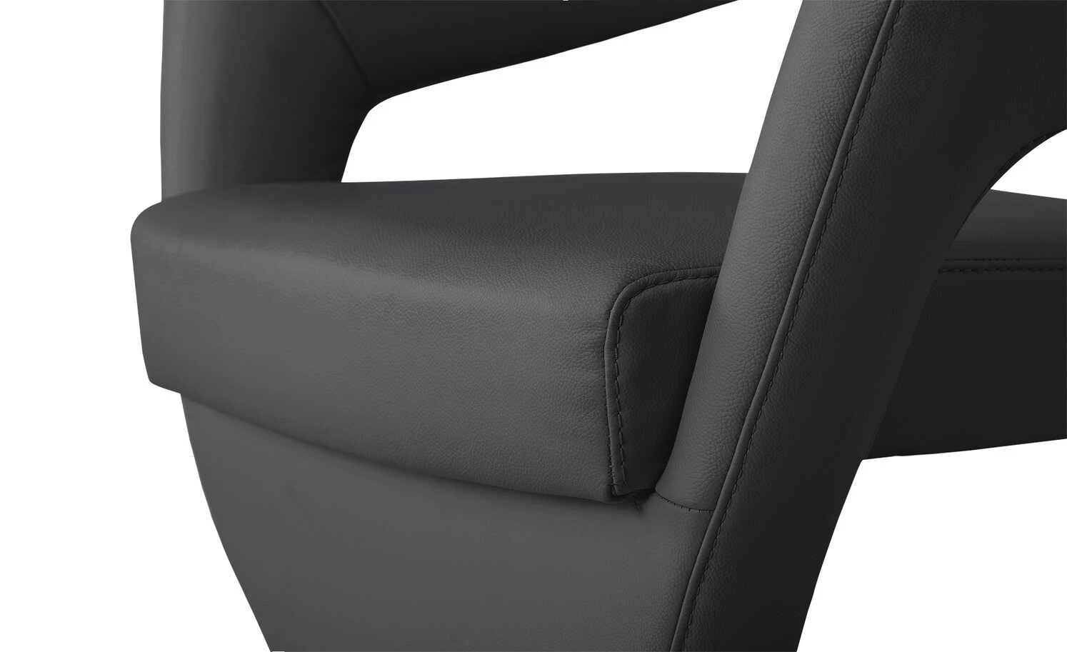 Leder-Drehstuhl Kingsman | Schwarz Eckig 10 Leder-Drehstuhl Kingsman | Schwarz Eckig – Bild 8