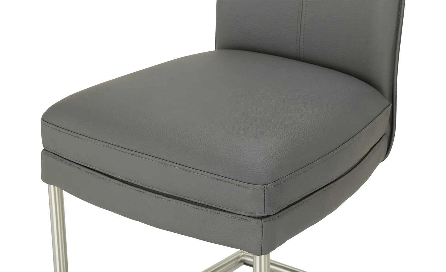 uno Leder-Freischwinger Sophia | Grau 6 uno Leder-Freischwinger Sophia | Grau – Bild 4