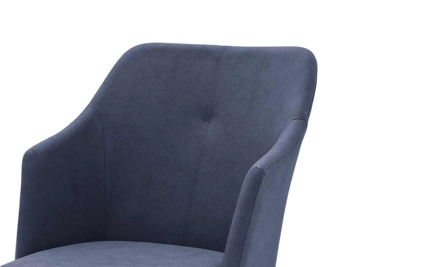 Polsterstuhl Dita | Nachtblau Freischwinger rund hohe Armlehne 6 Polsterstuhl Dita | Nachtblau Freischwinger rund hohe Armlehne – Bild 4