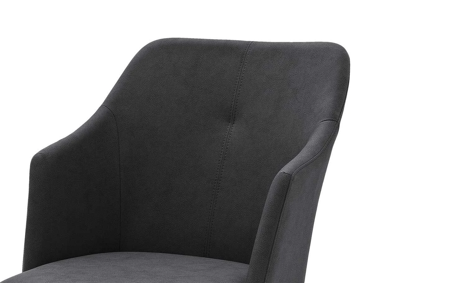 Polsterstuhl Dita | Anthrazit 4-Fuß eckig hohe Armlehne 5 Polsterstuhl Dita | Anthrazit 4-Fuß eckig hohe Armlehne – Bild 3