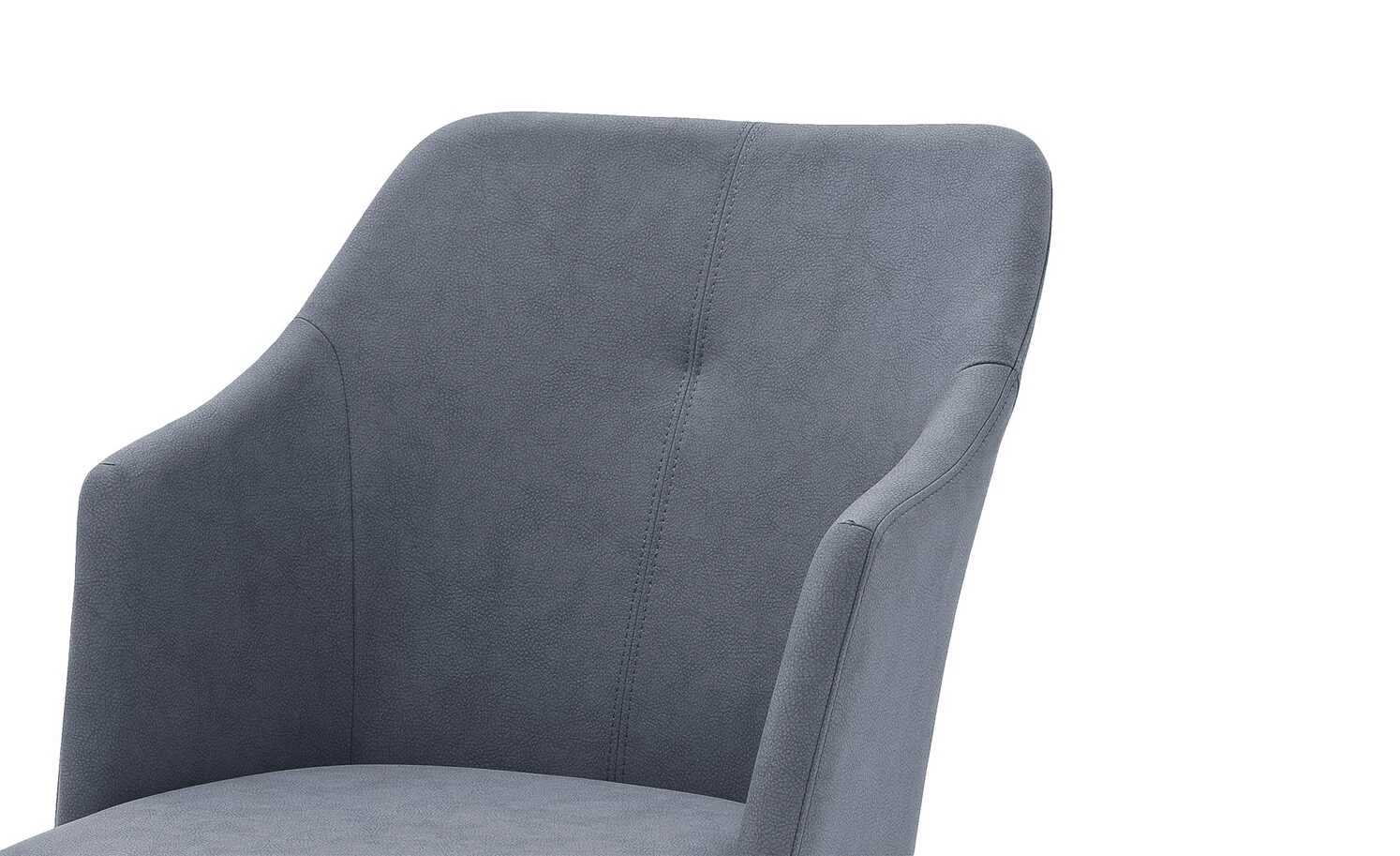 Polsterstuhl Dita | Graublau 4-Fuß eckig hohe Armlehne 6 Polsterstuhl Dita | Graublau 4-Fuß eckig hohe Armlehne – Bild 4