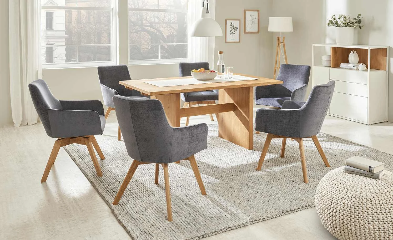 Wohnwert Armlehn-Polsterstuhl Fina | Stone (Grau) Ja 3 Wohnwert Armlehn-Polsterstuhl Fina | Stone (Grau) Ja