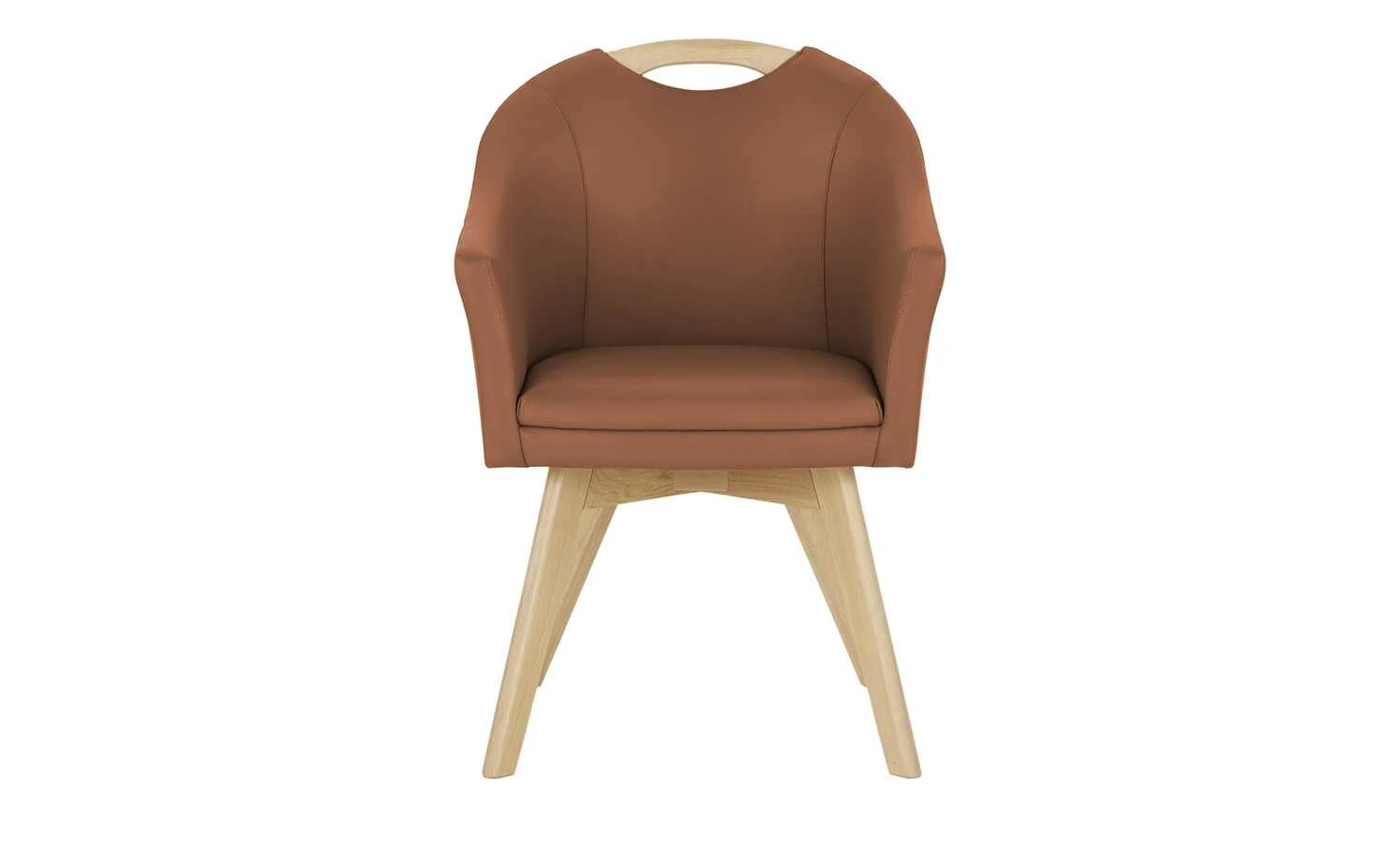 Wohnwert Leder-Schalenstuhl Jalto | Cognacbraun Ja 4 Wohnwert Leder-Schalenstuhl Jalto | Cognacbraun Ja – Bild 2