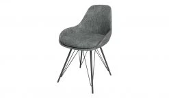 JOOP! Chenille-Schalenstuhl Wires | Anthrazit