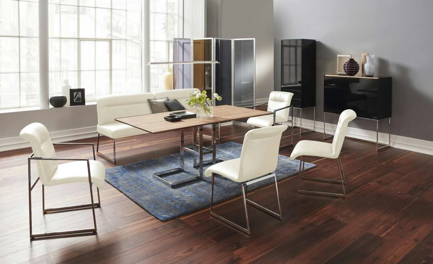 JOOP! Leder-Kufenstuhl Cubic | Perle (Creme) Nein 4 JOOP! Leder-Kufenstuhl Cubic | Perle (Creme) Nein – Bild 2