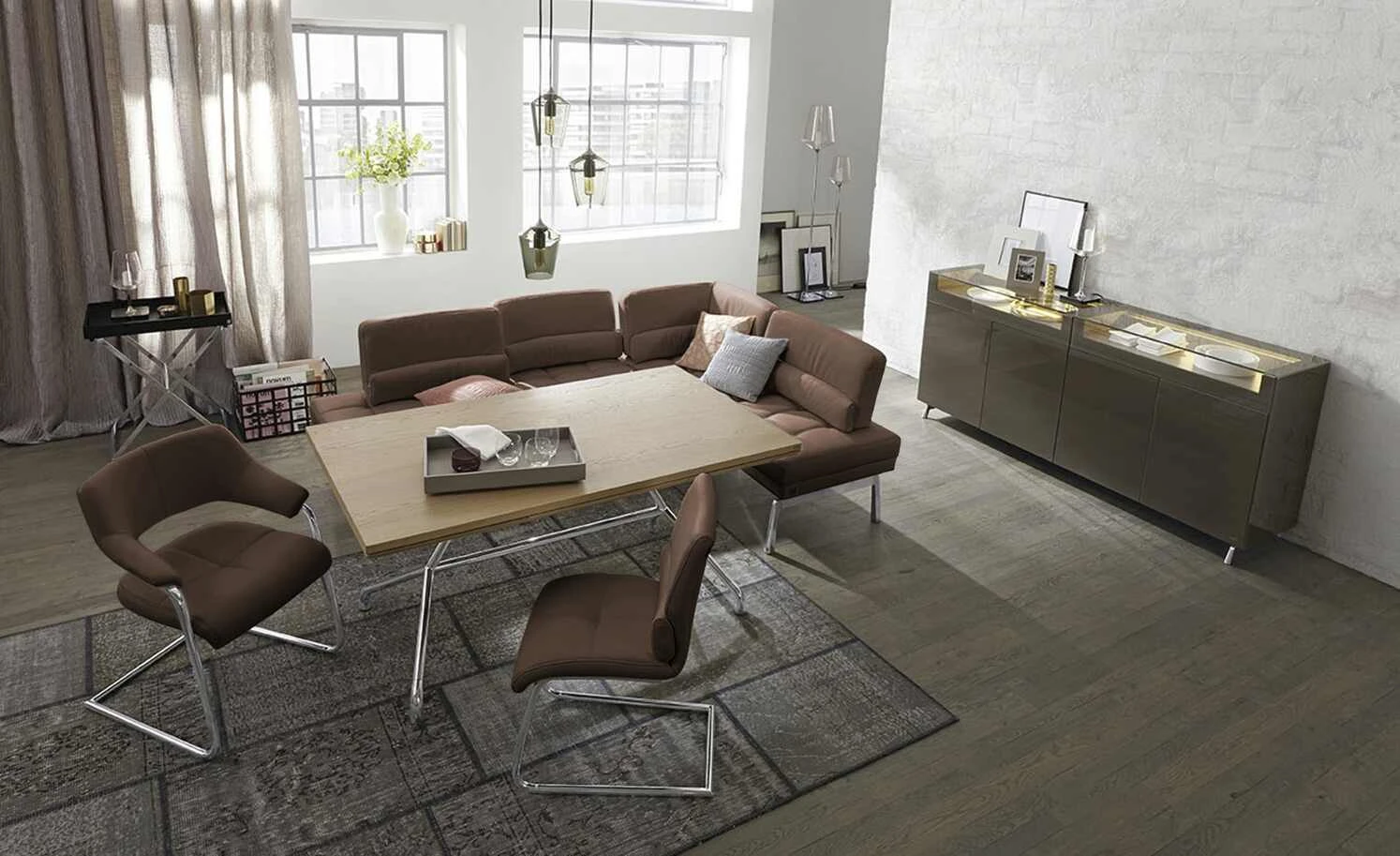 JOOP! Leder-Schwingstuhl Loft | Nougat (Dunkelbraun) 3 JOOP! Leder-Schwingstuhl Loft | Nougat (Dunkelbraun)