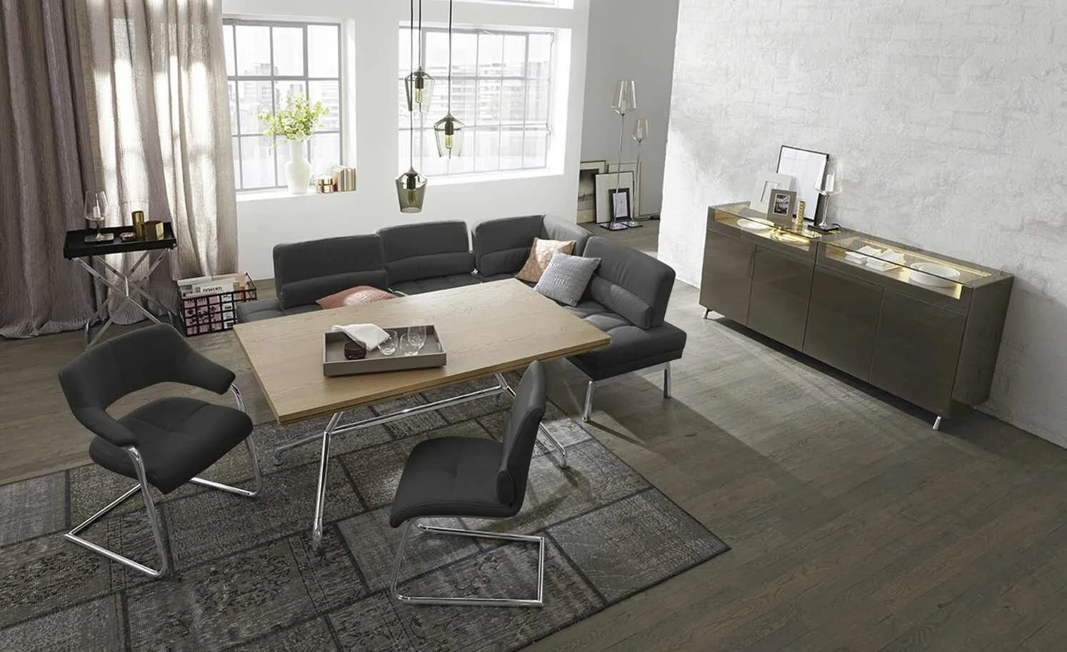 JOOP! Leder-Schwingstuhl Loft | Rabe (Schwarz) 3 JOOP! Leder-Schwingstuhl Loft | Rabe (Schwarz)