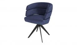 JOOP! Polster-Drehsessel Curves | Marine (Dunkelblau) 4-Fußstuhl