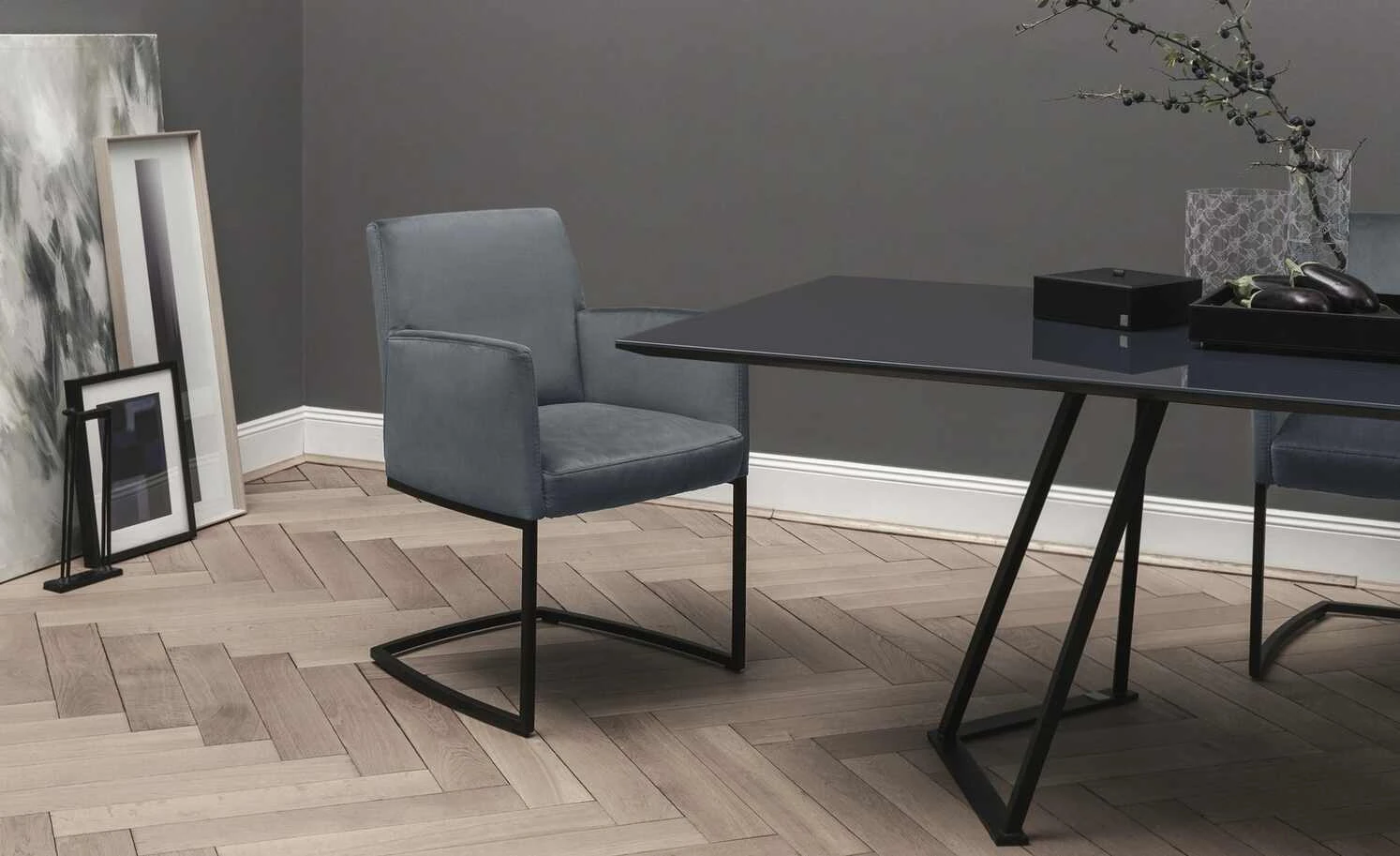 JOOP! Samt-Schwingstuhl Swing | Graphit (Dunkelgrau) Ja 3 JOOP! Samt-Schwingstuhl Swing | Graphit (Dunkelgrau) Ja