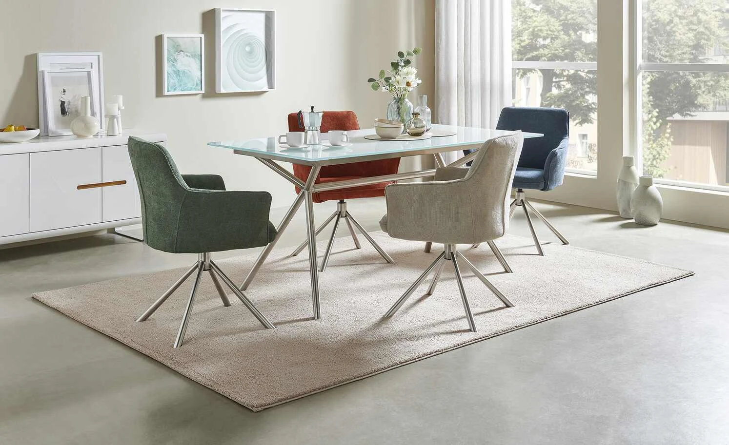 uno Polsterstuhl drehbar Dana | Beige 3 uno Polsterstuhl drehbar Dana | Beige