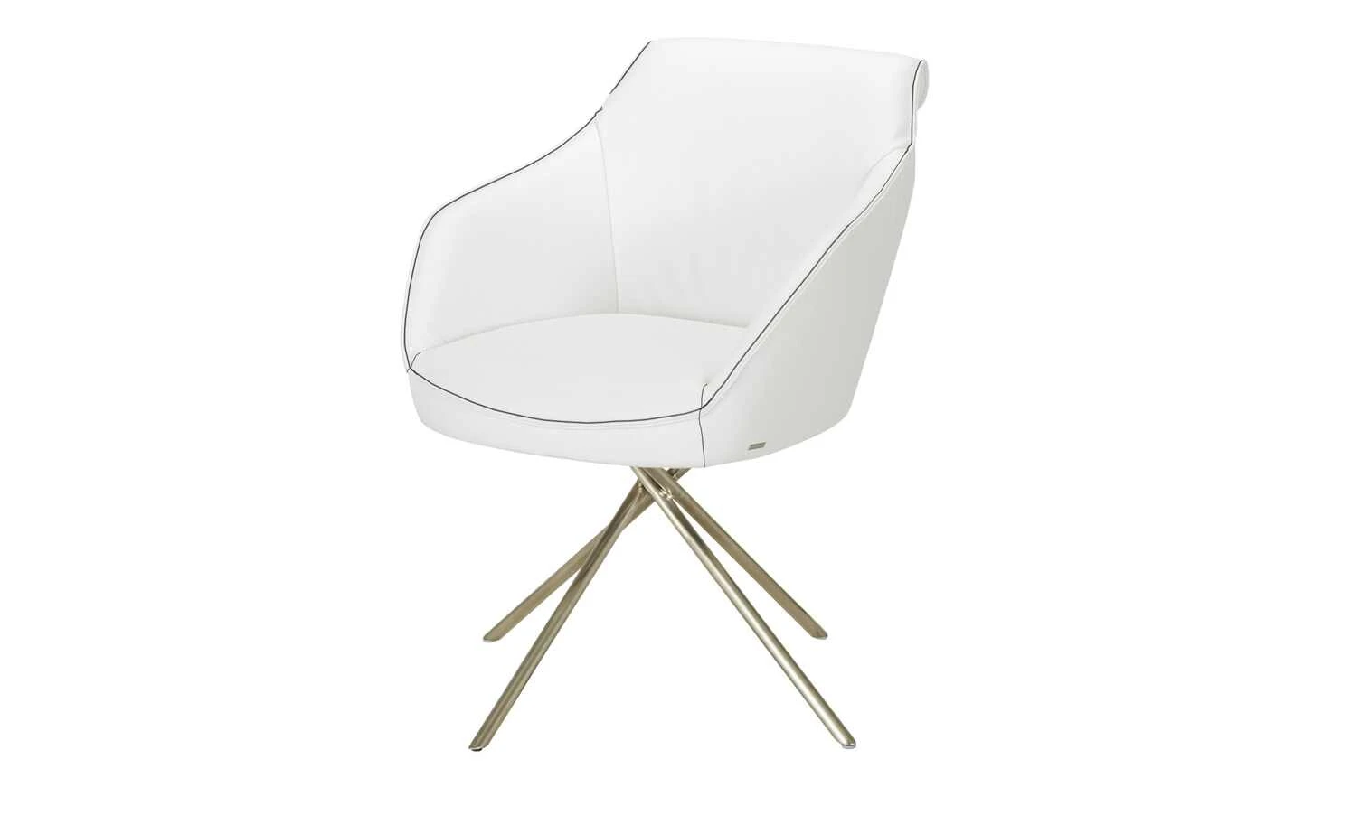 KOINOR Armlehnstuhl Dining System 1 | Latte (Weiß) / Kontrastnaht Grau 6 KOINOR Armlehnstuhl Dining System 1 | Latte (Weiß) / Kontrastnaht Grau – Bild 4