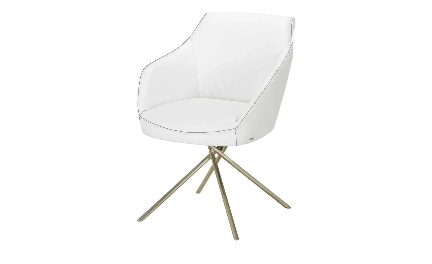 KOINOR Armlehnstuhl Dining System 1 | Latte (Weiß) / Kontrastnaht Grau 4 KOINOR Armlehnstuhl Dining System 1 | Latte (Weiß) / Kontrastnaht Grau – Bild 2