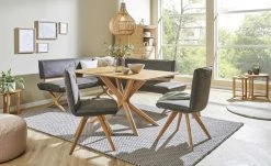 KOINOR Polsterstuhl Dining System 2 | Dunkelbraun / Kontrastfaden Beige